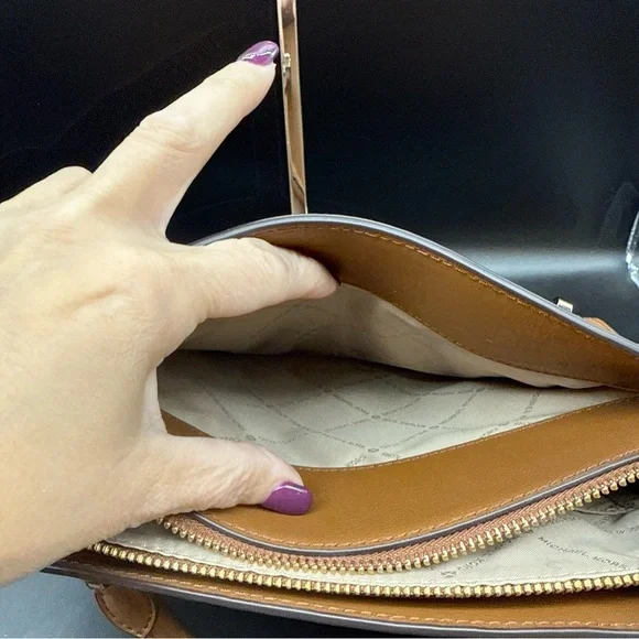 Michael Kors Brown Floral Handbag - Picture 6 of 10